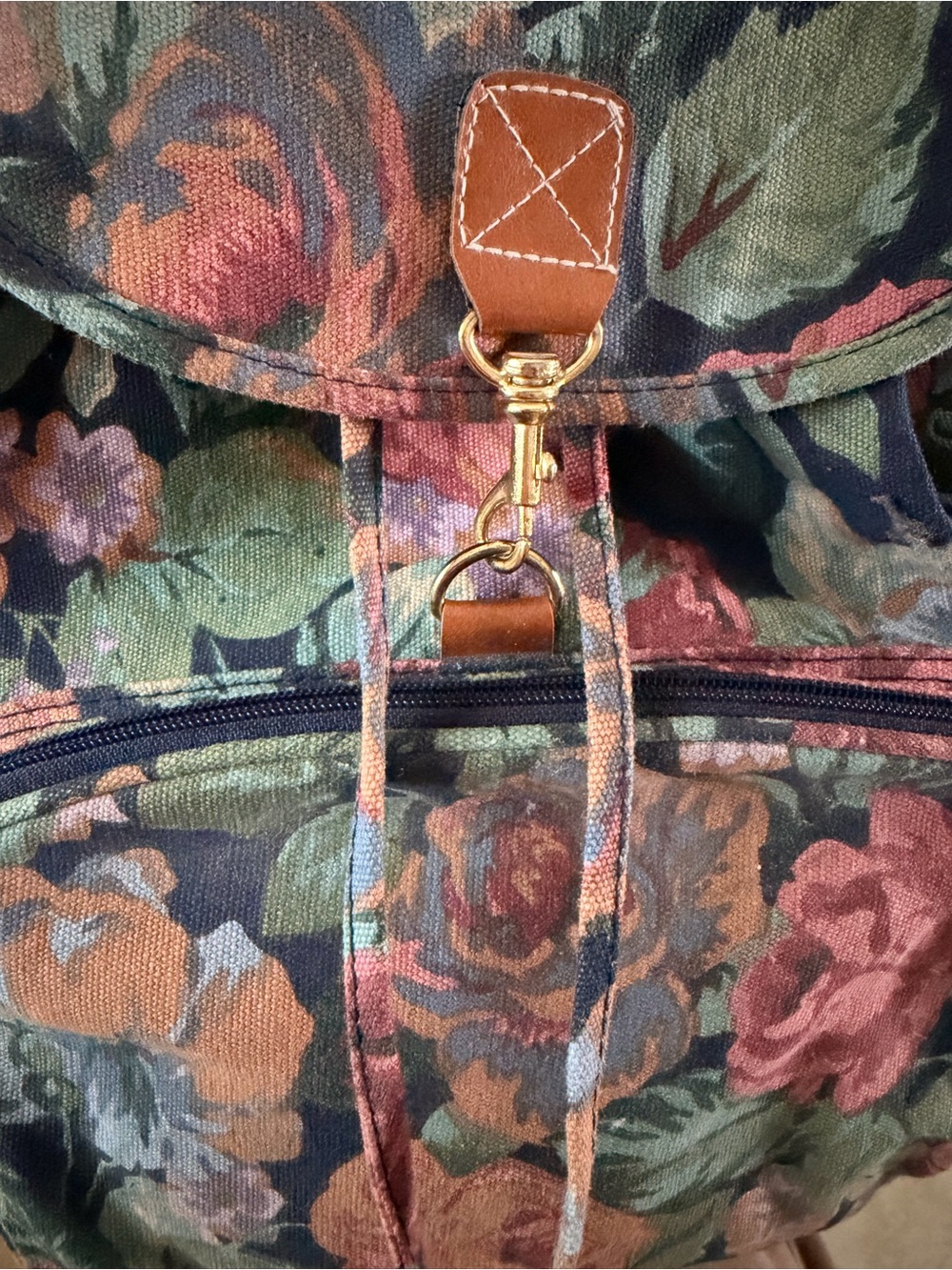 Gitano Floral Canvas Drawstring Backpack - Multicolor - Picture 3 of 10